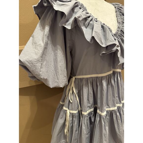 Sofie The Label Blue Mini Babydoll V Neck Party Dress Size S - Picture 3 of 7